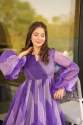Purple Tabby Oraganza Anarkali Kurti  thumb 1