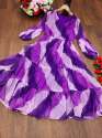 Purple Tabby Oraganza Anarkali Kurti  thumb 5