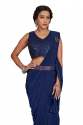 Readymade Plain Saree With Sequence Work thumb 4
