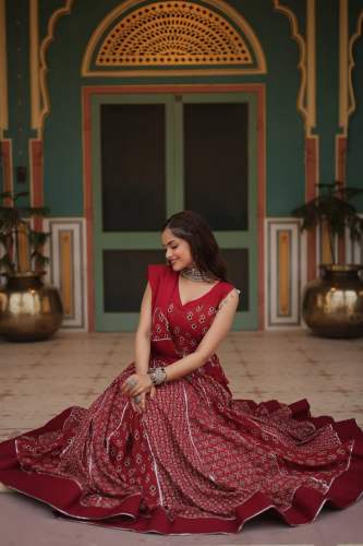  Readymade Printed Rayon Lehenga choli Set