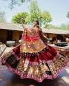 Real Mirror Work Silk Lehenga Choli  thumb 1