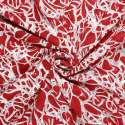 Red And White Abstract Pattern Digital Print Georgette Fabric thumb 2