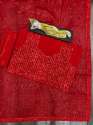 Red Color Faux Georgette Saree With Embroidery Cut Work Saree  thumb 8