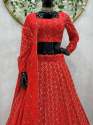 Red Color Fox Georgette Lehenga Choli With Sequence Work  thumb 7