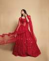 Red Color Heavy Georgette Lehenga Choli