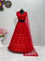 Red Color Heavy Georgette Lehenga Choli thumb 6