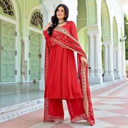  Red Hot Anarkali Bottom Dupatta 