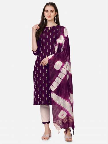 Designer Reyon Kurti With Pant Set 