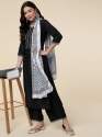 Round Neck Silk Kurti Plazzo Set With Embroidered Work  thumb 3