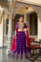 Royal Elegance: Vichitra Silk Embroidered Lehenga Set
