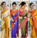 Self Weaving Soft Lichi Silk Saree thumb 1