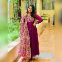 Silk fabric Anarkali gown thumb 2