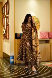 SILK SATIN WITH DIGITAL PRINT ANRKALI GOWN