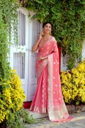 Soft Assam Silk Saree With Zari Weaves Butties All Over