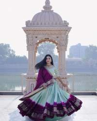  Soft Butter Silk Lehenga Choli With Real Mirror Work