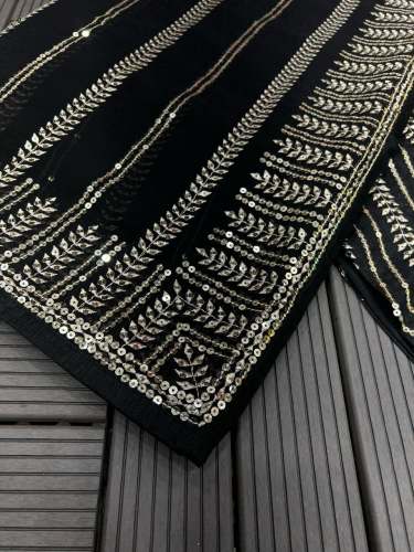 Soft Georgette Sequance Embroidery work saree