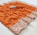 Soft Georgette With Embroidery Saree thumb 7