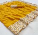 Soft Georgette With Embroidery Saree thumb 9