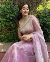 Soft Jimmy Chuu With Lace Border Saree  thumb 1