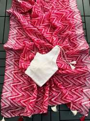 Soft Linen Printed Lehariya Saree Collection