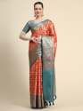 Soft Organza Fancy Silk Saree  thumb 1