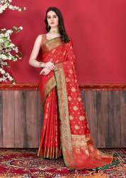  Soft silk saree with Zari weaving 