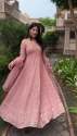 Special Pink Color Georgette Embroidery Sequence gown thumb 1