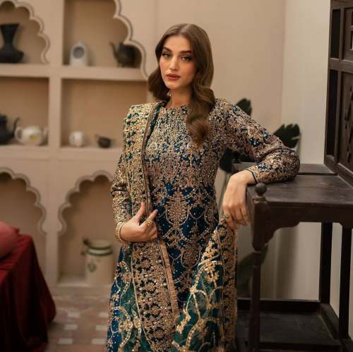 STUNNING HEAVY EMBROIDERIED DRESS 