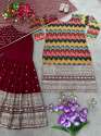 Stylish Faux Georgette Embroidery Sharara Suit  thumb 6