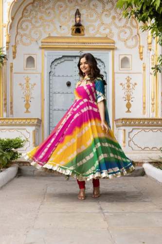Stylish Fox Georgette Printed Gown Pant & Dupatta