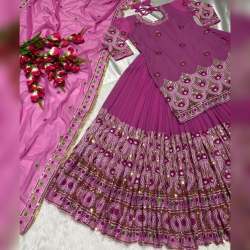 Stylish Fox Georgette With Embroidery Work Lehenga