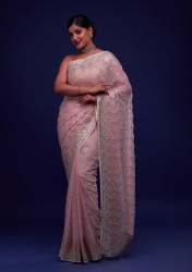 Stylish Georgette Siroshki Work Saree 