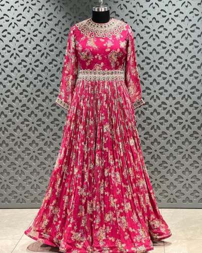 Stylish Heavy Faux Georgette Gown 