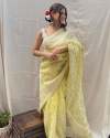 Stylish New Organza Silk Saree With Embroidery Work  thumb 5