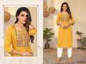 Tesla Rayon with Embroidery work kurti pant thumb 6
