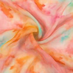 Tie Dye Pattern Digital Print Viscose Georgette Fabric