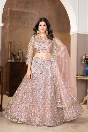 Trending Premium Net Embellished With Beautiful  Heavy Sequins Work