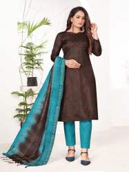 Trendy 3pcs Zora Silk Kurti Bottom n Dupatta set