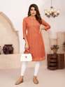 Trendy Chikankari Georgette Kurti with Sequence Work  thumb 1