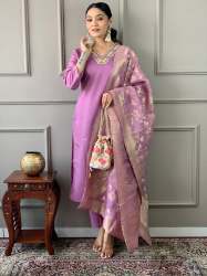 Trendy Viscose Chanderi Suit Collection 