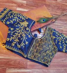 Uppada tissue silk ready made blouse