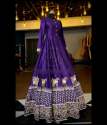 Violet Color Soft Tapeta Embroidered Gown  thumb 1