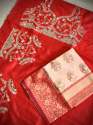 Wedding Wear Banarasi SIlk Saree With Embroidered Work  thumb 1