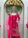 Wedding Wear Faux Georgette Sharara Suit  thumb 4