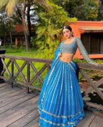Wedding Wear Fox Georgette Sequence Lehenga Choli 
