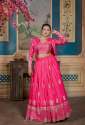 Wedding Wear Heavy Chanderi Cotton Lehenga Choli And Jacket thumb 1