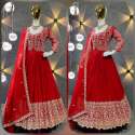 Wedding Wear Heavy Fox Georgette Gown & Dupatta With Embroidery Work  thumb 14