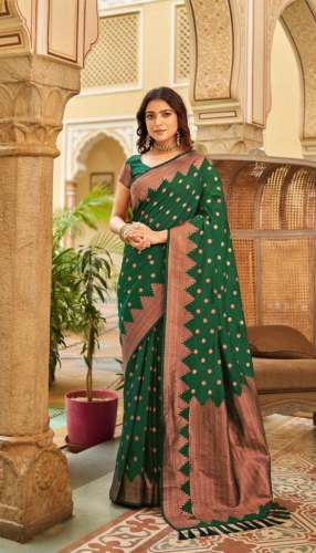 wedding Wear Lichi Silk Banarasi Saree 