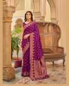 wedding Wear Lichi Silk Banarasi Saree  thumb 3