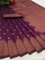wedding Wear Lichi Silk Banarasi Saree  thumb 8